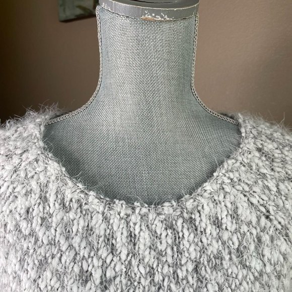 Buffalo White Gray Eyelash Cozy Sweater Small - Picture 4 of 8